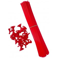 Красные палочки для латексных воздушных шаров с насадкой (40 см)