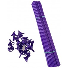 Фиолетовые палочки для латексных воздушных шаров с насадкой (40 см)