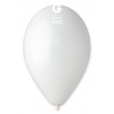 Шары воздушные белые 8"(21 см) пастель Gemar A80-001