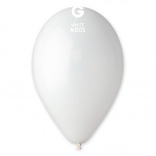 Шары воздушные белые 10"(25 см) пастель Gemar G90-001
