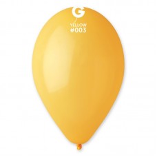 Шары воздушные бледно-жёлтые 10"(25 см) пастель Gemar G90-003
