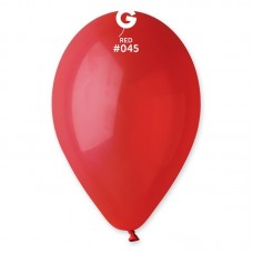Шары воздушные красные 10"(25 см) пастель Gemar G90-045
