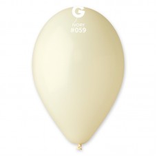 Шары воздушные темно-белые 10"(25 см) пастель Gemar G90-059