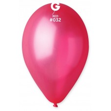 Красные воздушные шарики 10"(25 см) металлик Gemar GM90-032