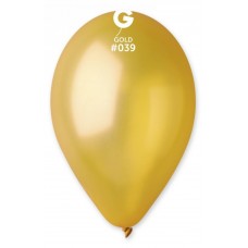Шары воздушные золотые 10"(25 см) металлик Gemar GM90-039
