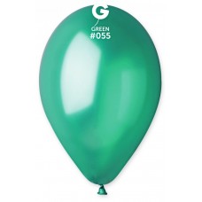 Зеленые воздушные шарики 10"(25 см) металлик Gemar GM90-055