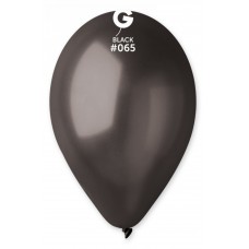Шары воздушные черные 10"(25 см) металлик Gemar GM90-065