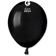 Шары воздушные черные 5"(13 см) пастель Gemar A50-014