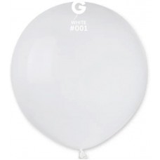 Шары воздушные белые 19"(48см) пастель Gemar G150-001