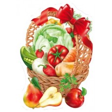 Фигурный плакат: Корзина с овощами