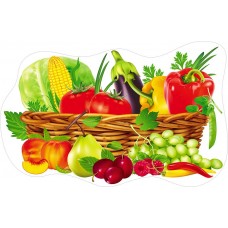 Фигурный плакат: Корзинка с овощами