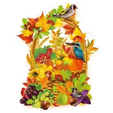 Фигурный плакат: Осенняя корзина