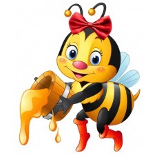 Фигурный плакат: Пчелка