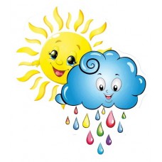 Фигурный плакат: Солнышко и облако
