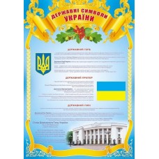 Плакат школьный: Государственные символы Украины